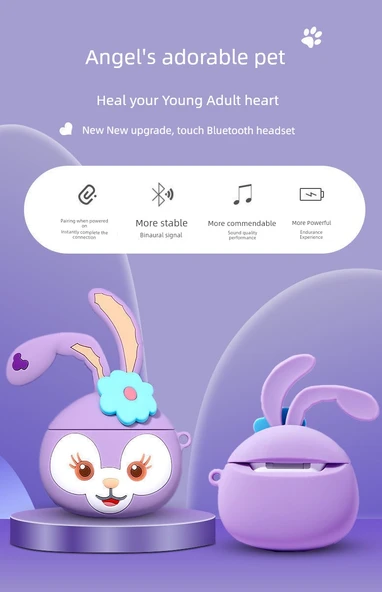 Şarj Kutulu Kablosuz Bluetooth 5.0 Kulaklık - Dokulu Oreo - Resim 7