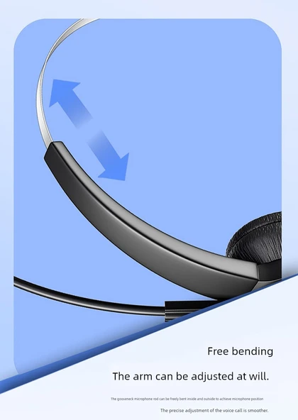 Çağrı Merkezi Kulaklığı - Çift Kulak PC3.5 Çift Fişli Ayarlanabilir Mute Fişli Çift Portlu Bilgisayar - 11