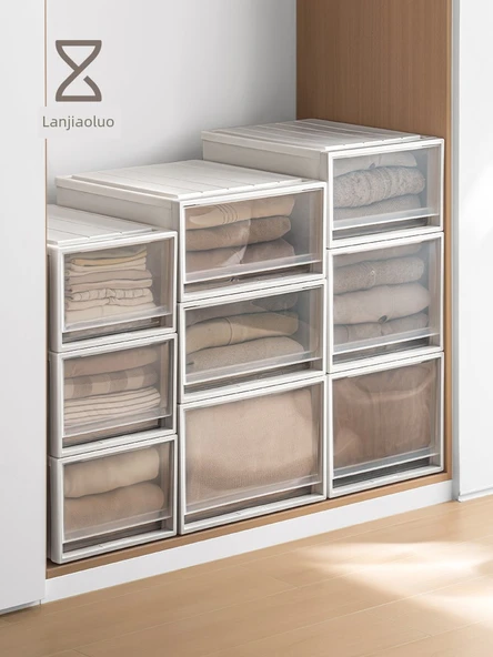 Tokalı Çekmeceli Plastik Saklama Kutusu - 48L (47x44x23.5cm) - 2