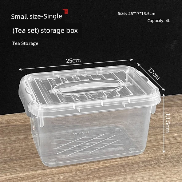 Toz Geçirmez Çay Seti Saklama Kutusu - Küçük Boy Tek Paket