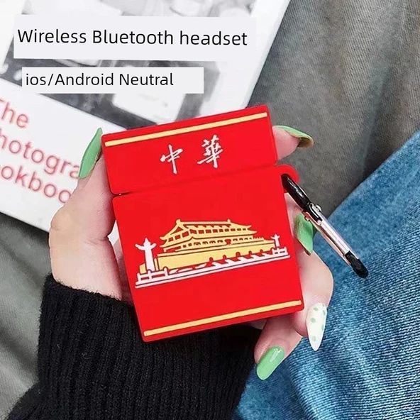 Şarj Kutulu Kablosuz Bluetooth 5.0 Kulaklık - Dokulu Oreo - Resim 4