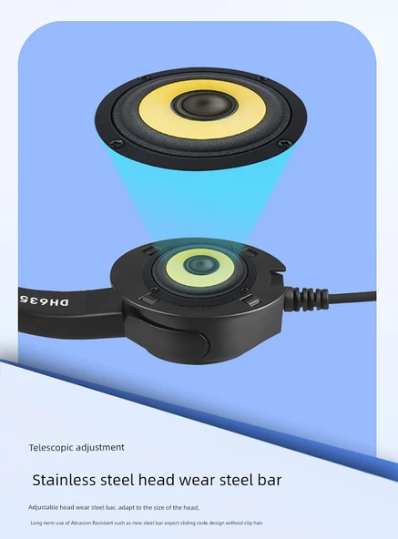 Çağrı Merkezi Kulaklığı - Çift Kulak PC3.5 Çift Fişli Ayarlanabilir Mute Fişli Çift Portlu Bilgisayar - 10