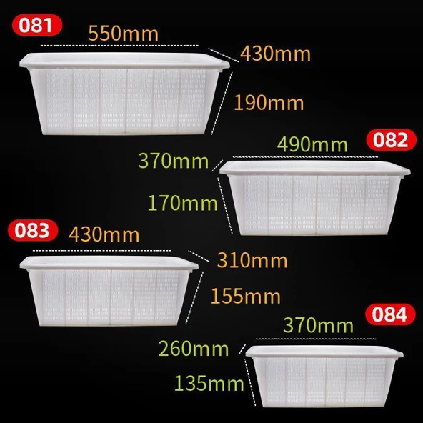 Beyaz Plastik Sepet - 430x310x155 mm - 4