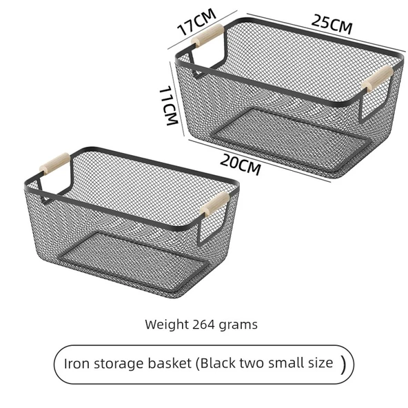 Metal Saklama Kutusu - Demir Siyah - Küçük Boy - 2'li Paket