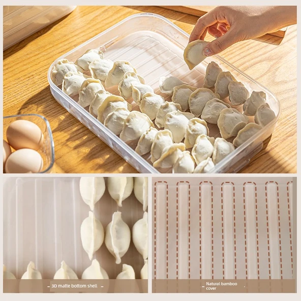 Buzdolabı Saklama Kabı - Çift Katlı - 120 Mantı Kapasiteli - 2