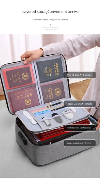 Evrak Organizer Kutusu - Pembe - 4 Katmanlı - Kilitsiz - 9