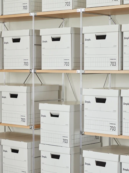 Kapaklı Kalınlaştırılmış Kağıt Saklama Kutusu - 701BOX Kalınlaştırılmış - 37x26.7x26.7cm - 3