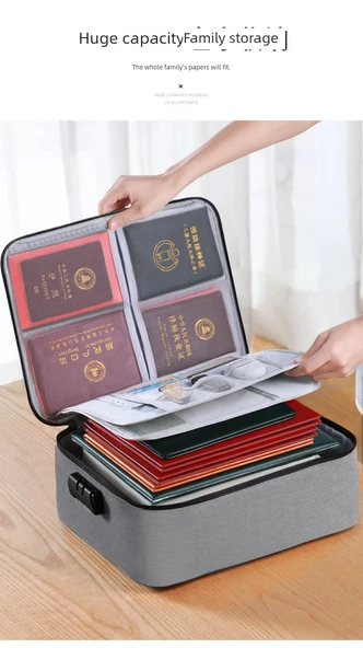 Evrak Organizer Kutusu - Pembe - 4 Katmanlı - Kilitsiz - 8