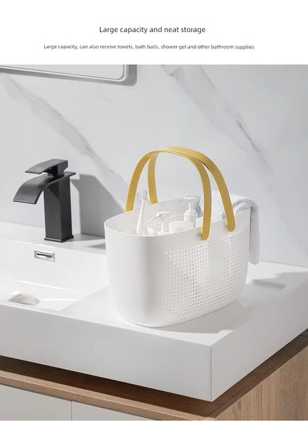 Banyo Sepeti - Öğrenci Tuvalet ve Banyo Malzemeleri için - Gri - 9