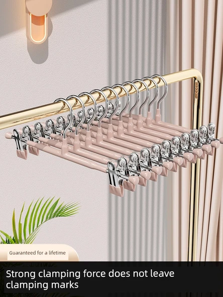 Kaymaz Paslanmaz Çelik Pantolon Askısı - Nano Dikişsiz (Siyah) 10'lu Paket - 2