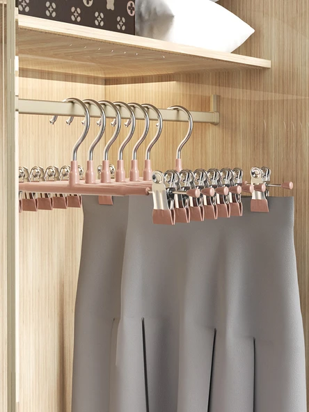 Kaymaz Paslanmaz Çelik Pantolon Askısı - Nano Dikişsiz (Siyah) 10'lu Paket - 6