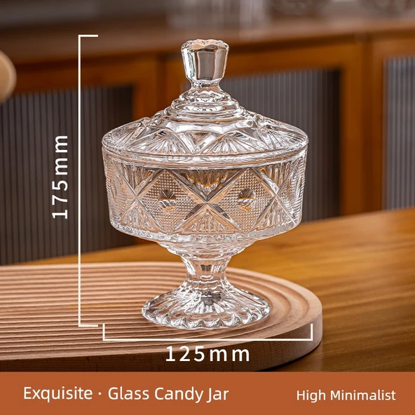 Kapaklı Cam Kavanoz - Yüksek Minimalist