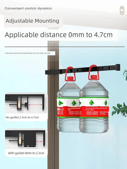 Katlanabilir Çamaşır Askısı - 2+80cm Paslanmaz Çelik Çubuklu - 6