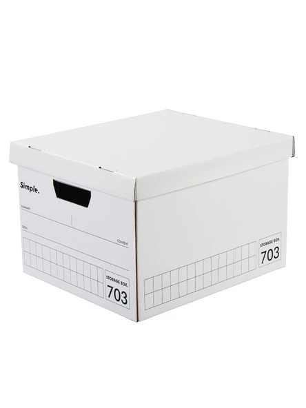 Kapaklı Kalınlaştırılmış Kağıt Saklama Kutusu - 702BOX Kalınlaştırılmış - 41.9x31.9x30.5cm - 6