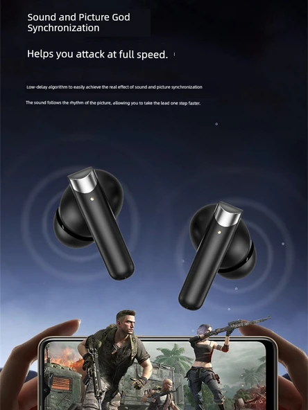 Bluetooth 5.3 Kulak İçi Spor Kulaklık - Beyaz - Yüksek Versiyon - 3