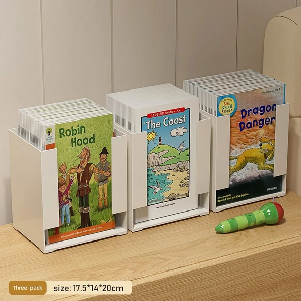 Resimli Kitap Saklama Kutusu - Üçlü Paket