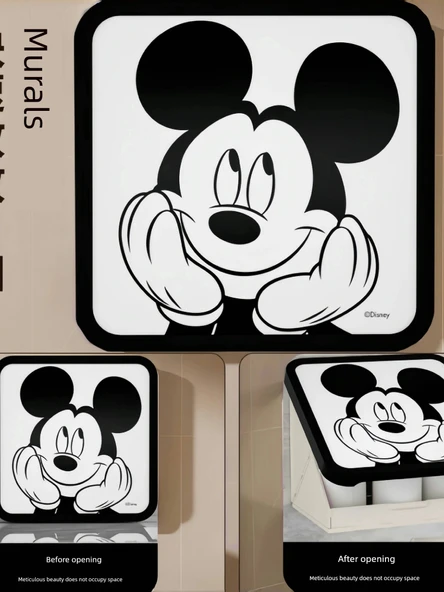 Su Geçirmez Katlanabilir Duvara Asılı Saklama Kutusu - Mickey 03 Siyah Kutu - 2