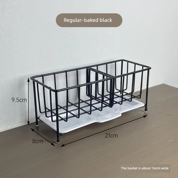 Banyo Tezgahı Cilt Bakım Ürünleri Organizeri - Siyah