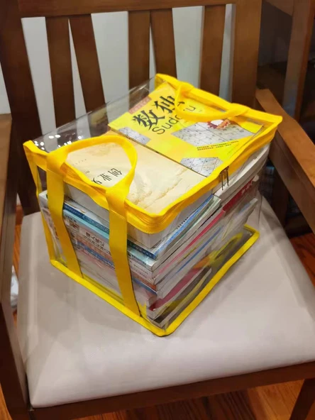 PVC Kitap Saklama Kutusu - Kiraz Çiçeği Desenli - Büyük Boy (70-90 Kitap Kapasiteli) - 2