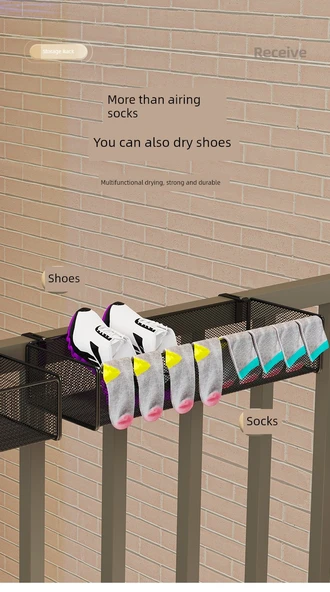 Ayarlanabilir Kancalı Çorap Kurutma Askısı - Siyah Uzun Model Peçetelik Kancalı - Model 2 - Resim 10