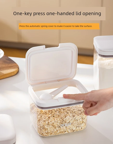 Gıda Sınıfı Kapaklı Un ve Pirinç Saklama Kabı - Kombinasyon 3, 1.5kg * 2 + 2.5kg - Resim 10