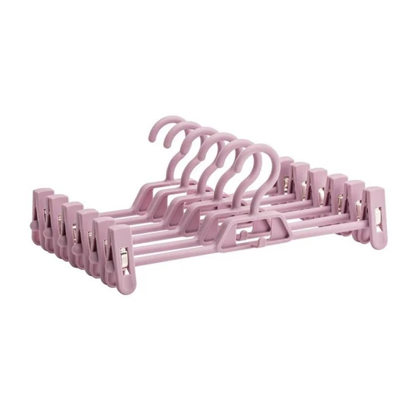 Pantolon Etek Askısı - Siyah - 5'li Paket - 6