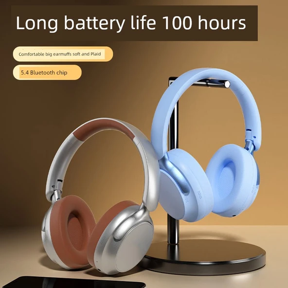 Kablosuz Bluetooth 5.4 Gaming Kulaklık - Siyah ENC Akıllı Gürültü Önleme HD Ses - 2
