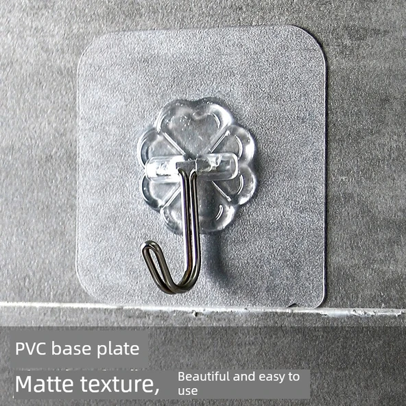 Yapışkanlı Mutfak Kancası - 40cm - 8 Kancalı - Kapaklı - Resim 7