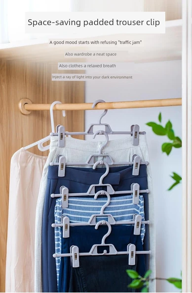 Pantolon Etek Askısı - Açık Mor - 5'li Paket - 7