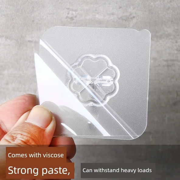 Yapışkanlı Mutfak Kancası - 40cm - 8 Kancalı - Kapaklı - Resim 9