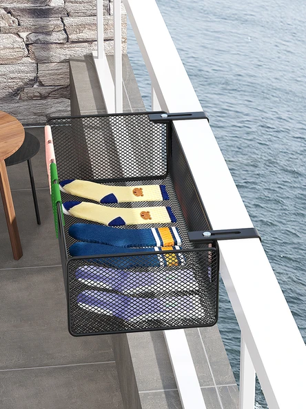 Ayarlanabilir Kancalı Çorap Kurutma Askısı - Siyah Uzun Model Peçetelik Kancalı - Model 2 - Resim 2