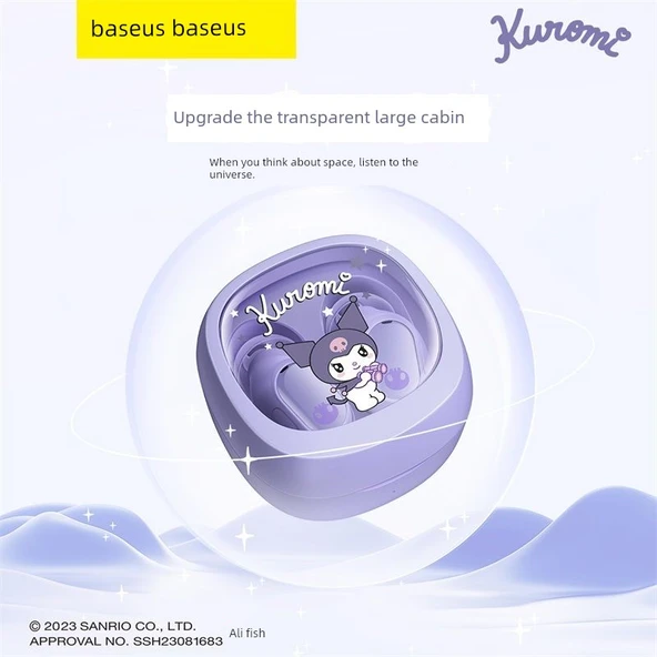 Sanrio Cool Lomi Zarif Mor Kablosuz Bluetooth 5.3 Kulaklık