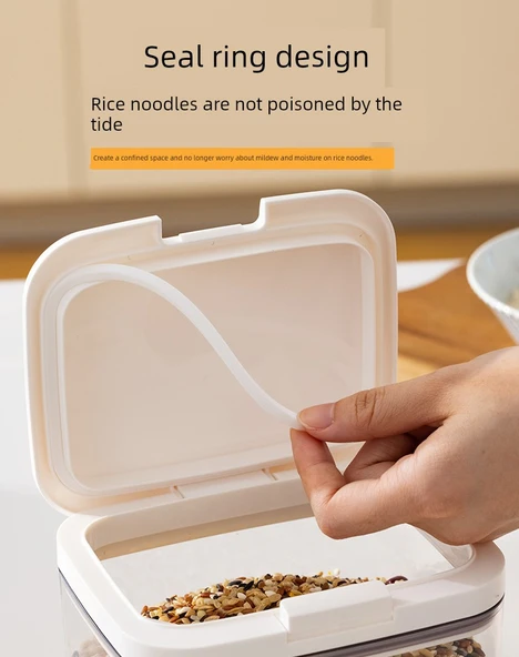 Gıda Sınıfı Kapaklı Un ve Pirinç Saklama Kabı - Kombinasyon 2, 1.5kg + 2.5kg - Resim 8