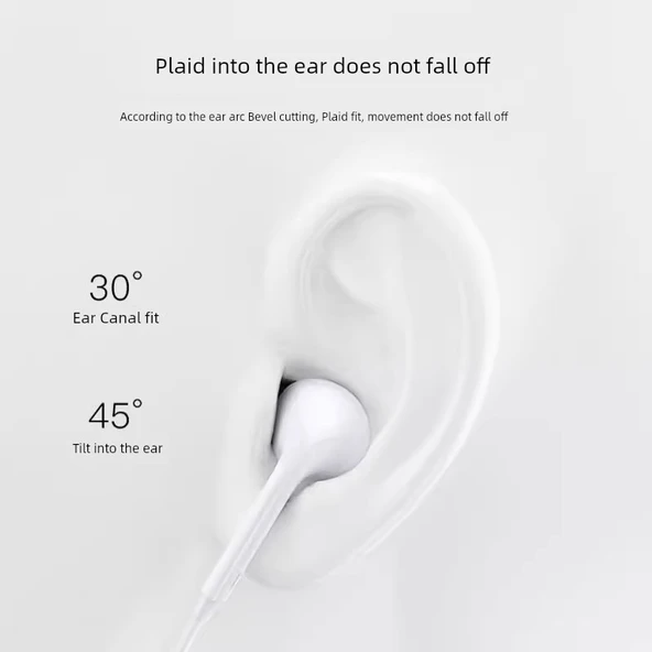 3.5mm Evrensel Android Kulak İçi Kulaklık - 100 Düz Kulak (B Kombin) - Resim 3