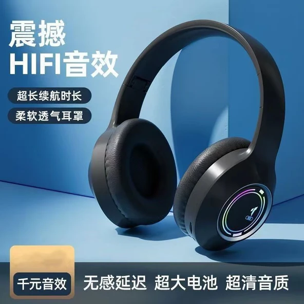 Bluetooth 5.1 Gaming Kulaklığı - Gürültü Önleme ve HIFI Stereo - Klasik Siyah