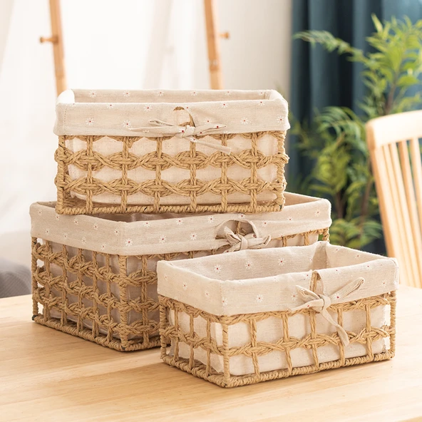 Bej Saklama Sepeti - 38 x 28 x 10 cm - 2