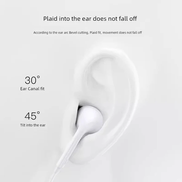 3.5mm Düz Kulak İçi Kulaklık X100 - Bir Kutu: 100 Düz Kulak - 3