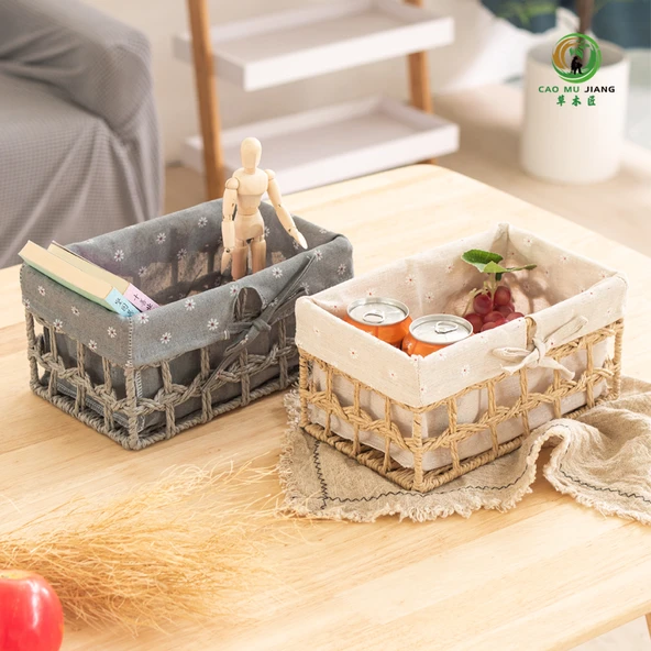 Bej Saklama Sepeti - 38 x 28 x 10 cm - 3