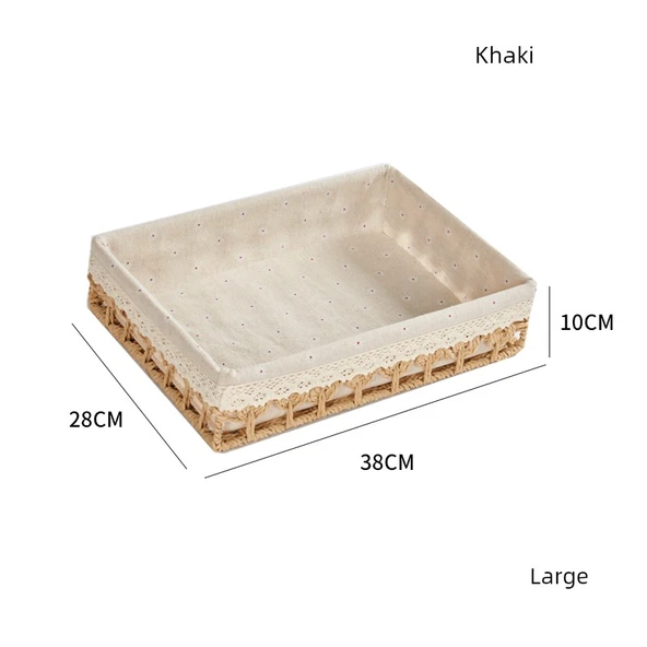 Bej Saklama Sepeti - 38 x 28 x 10 cm
