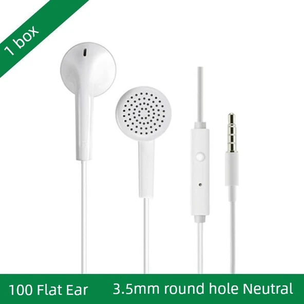 3.5mm Düz Kulak İçi Kulaklık X100 - Bir Kutu: 100 Düz Kulak