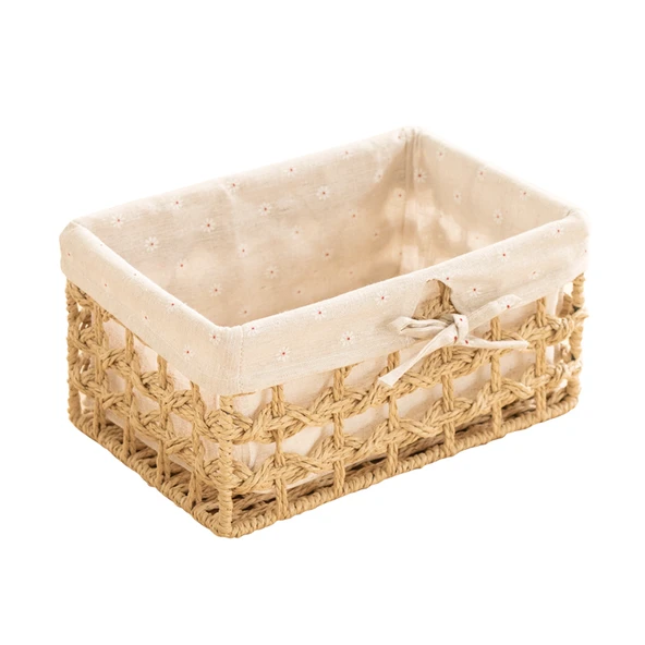 Şık Gri Saklama Sepeti - 38 x 28 x 10 cm - 6