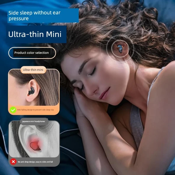 Kablosuz Bluetooth Uyku Kulaklığı - Gürültü Önleyici - Yan Yatma - M51 Supreme Beyaz - 3