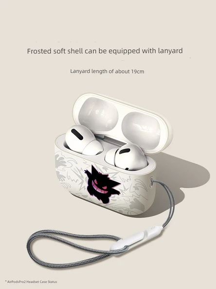 Evil Gengar AirPods 4 Kılıfı - Siyah Silikon Koruyucu - 3