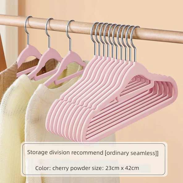 Japon Stili Kaymaz Askı - Pembe - 30'lu Paket