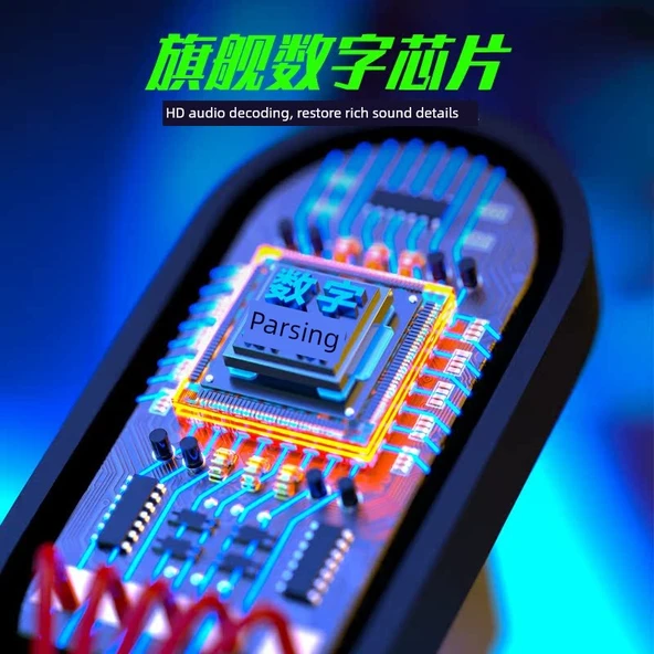 Mobil Tablet Bilgisayar Uyumlu Kablolu Gaming Kulaklık - 3.5mm Yuvarlak Giriş - 3