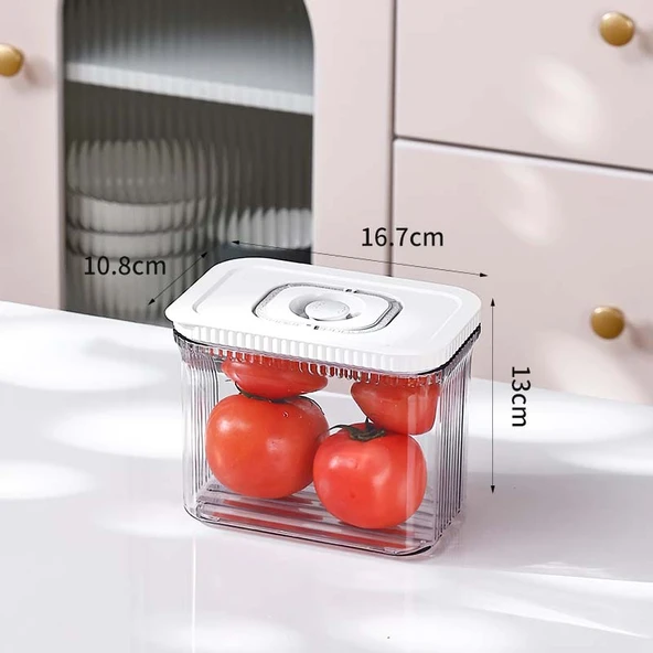 Vakumlu Gıda Saklama Kabı - Dikdörtgen 1500ml (Pompa Hariç)