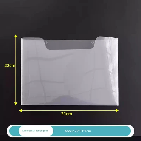 Anaokulu Sınıfı Dekor Saklama Çantası - (10) A4 Yatay Asma Kutu (22*31*1cm)
