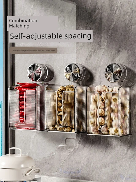 Duvara Monte Mutfak Saklama Rafı - Karışık Renkli 2'li Paket - Resim 4