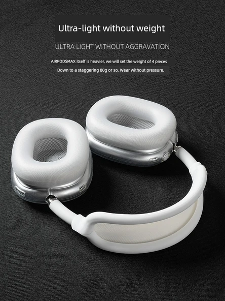 AirPods Max 1/2 Nesil Buz Şeffaf Yeşil Kafa Bandı Koruyucu - 2 Parça Set (Model 1) - 4