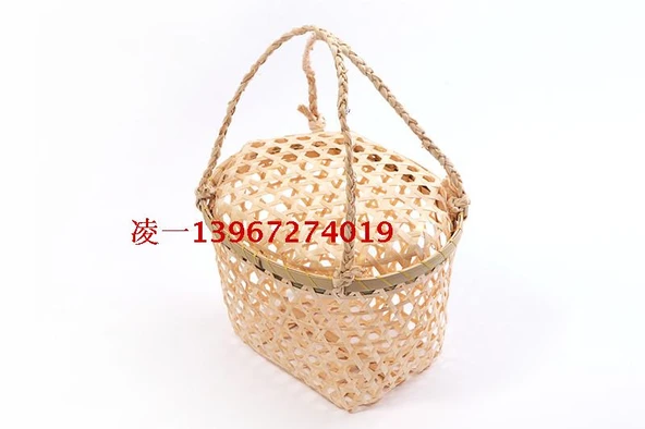 El Yapımı Bambu Sepet - Büyük Boy 33x28x20cm - 2